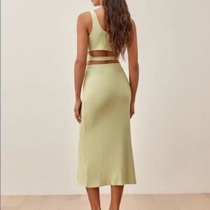 Reformation green skirt set